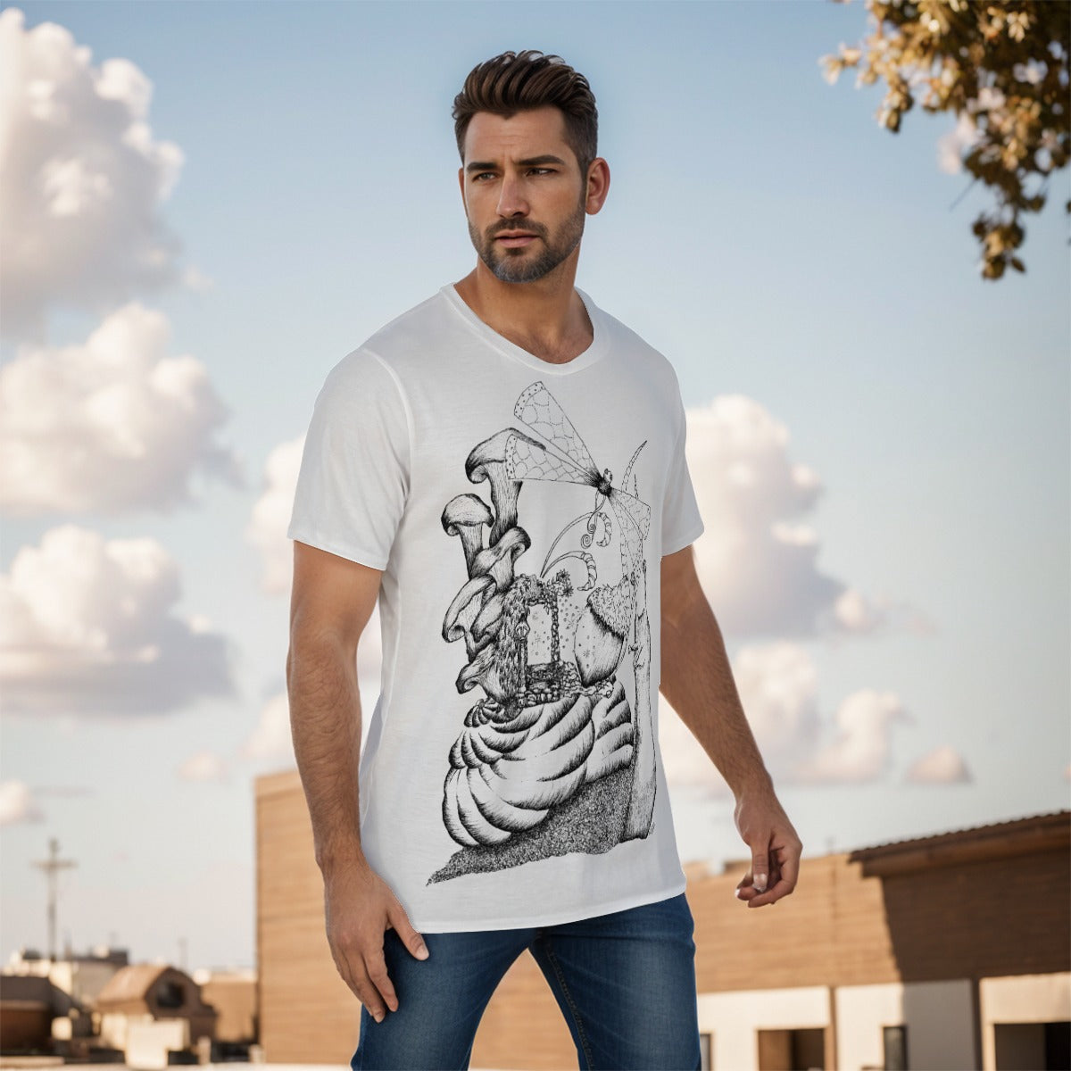 Snail's Journey "w" O-Neck T-Shirt