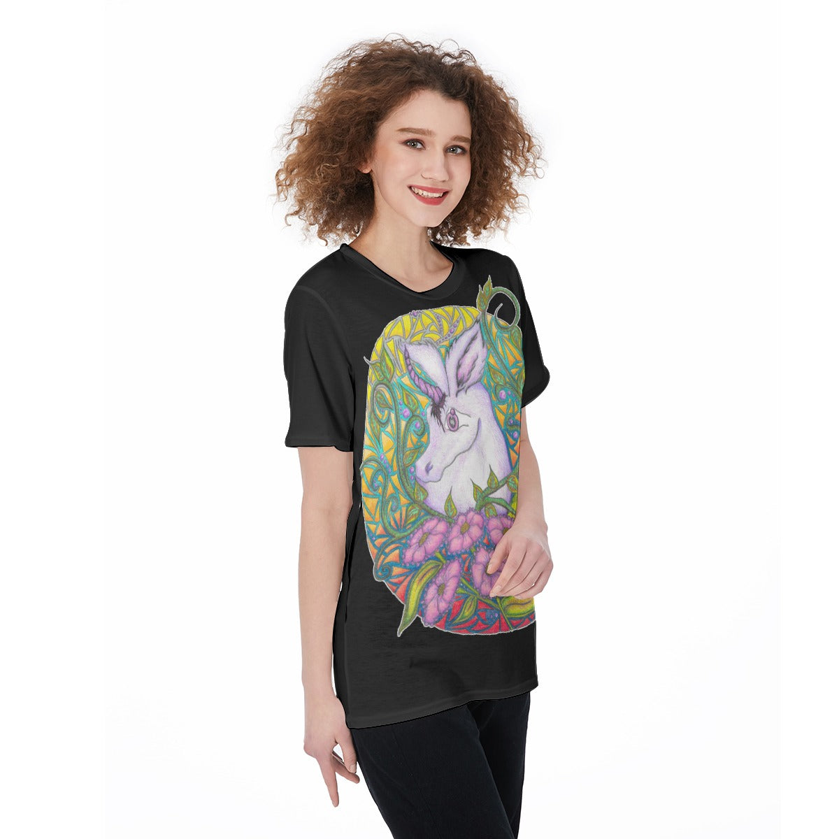 Unicorn "b" O-Neck T-Shirt