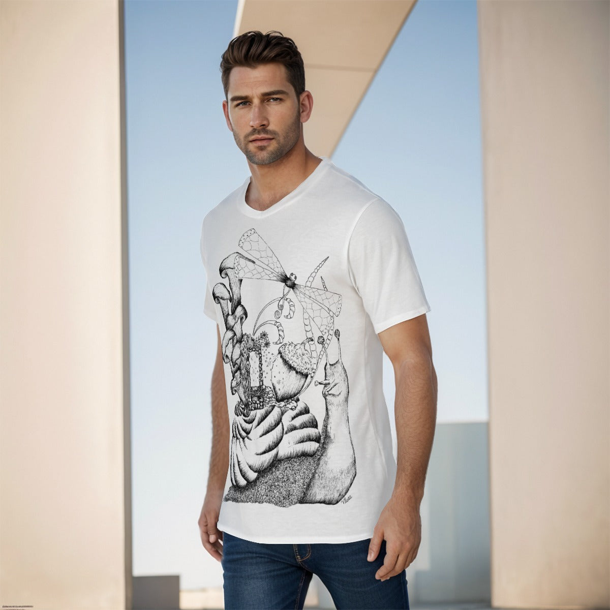 Snail's Journey "w" O-Neck T-Shirt