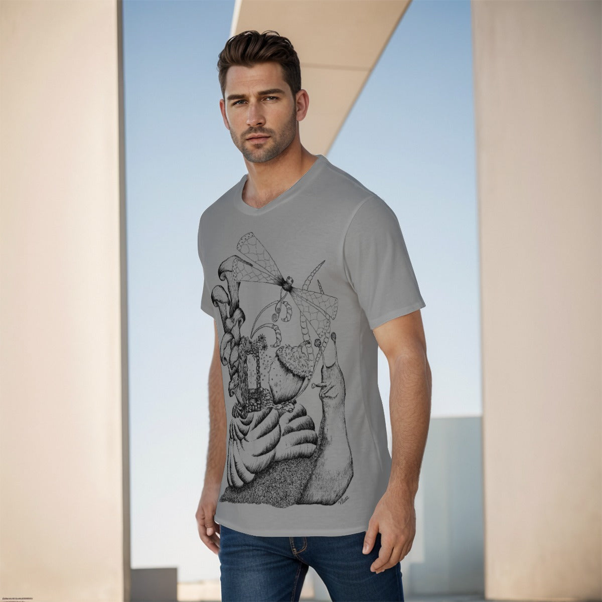 Snail's Journey "g" O-Neck T-Shirt