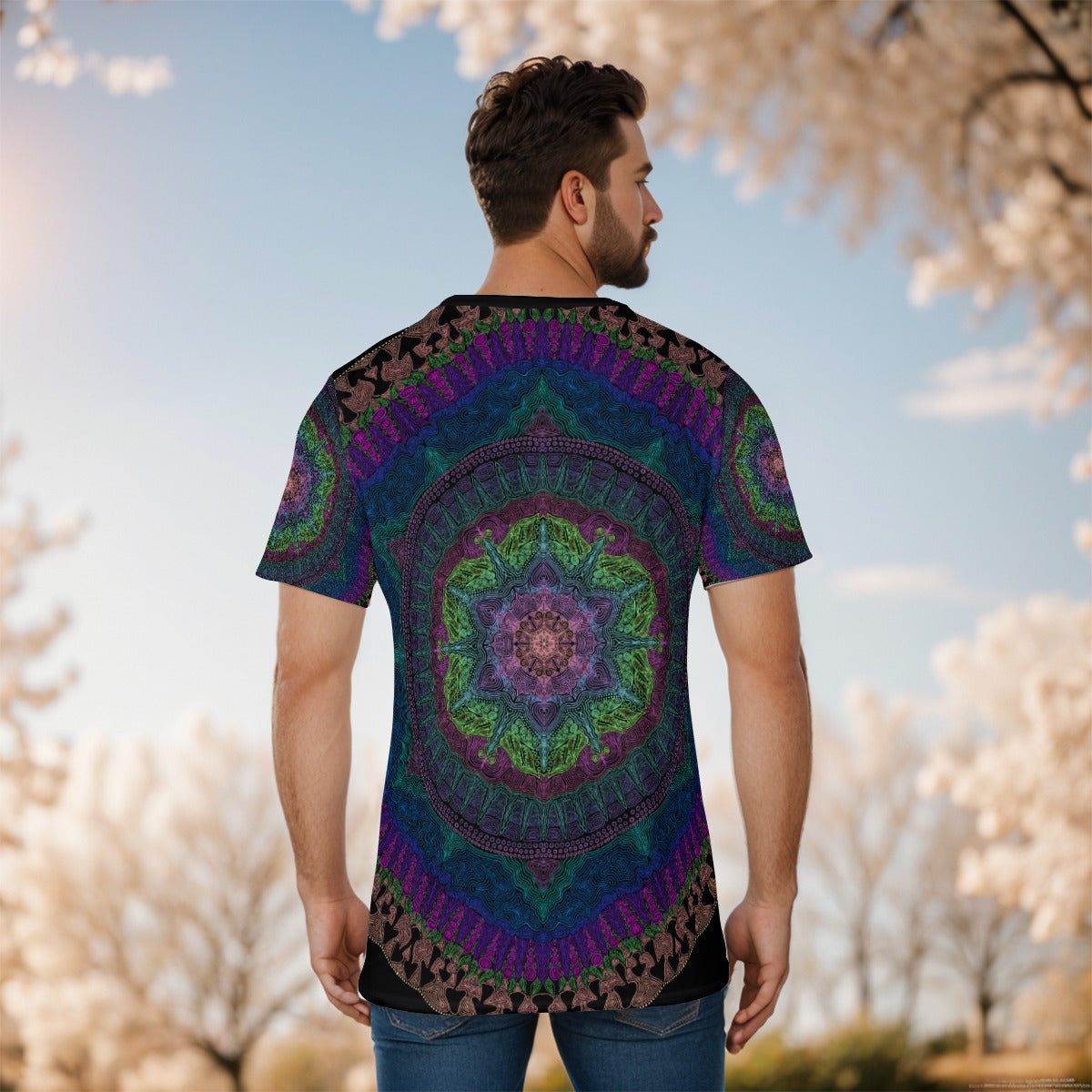 Mushroom Mandala O-Neck T-Shirt
