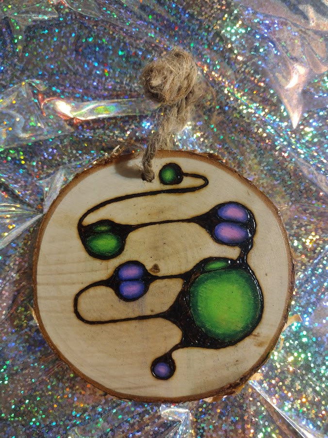 Green & Purple Abstract Ornament
