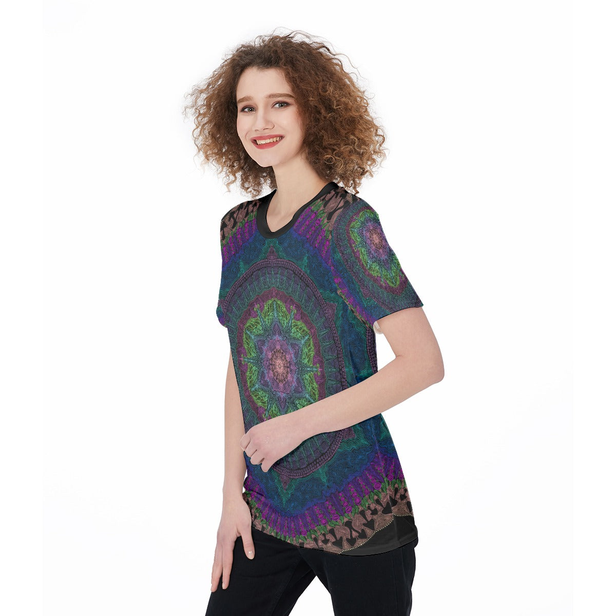 Mushroom Mandala O-Neck T-Shirt