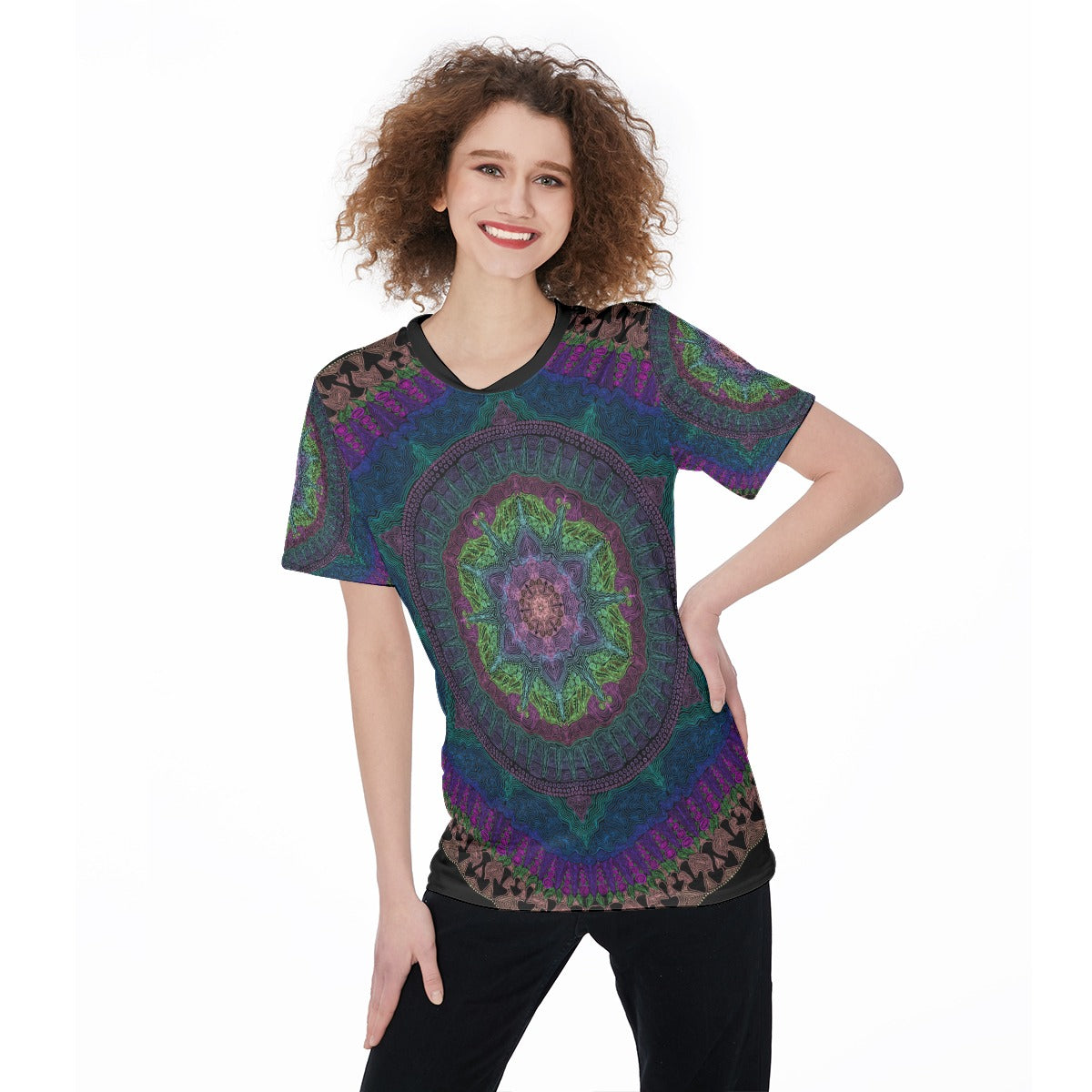 Mushroom Mandala O-Neck T-Shirt