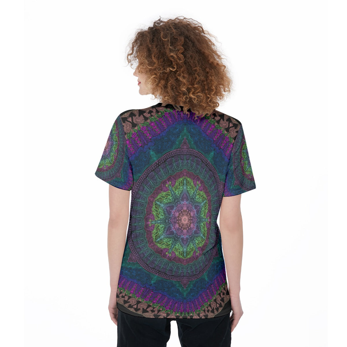 Mushroom Mandala O-Neck T-Shirt