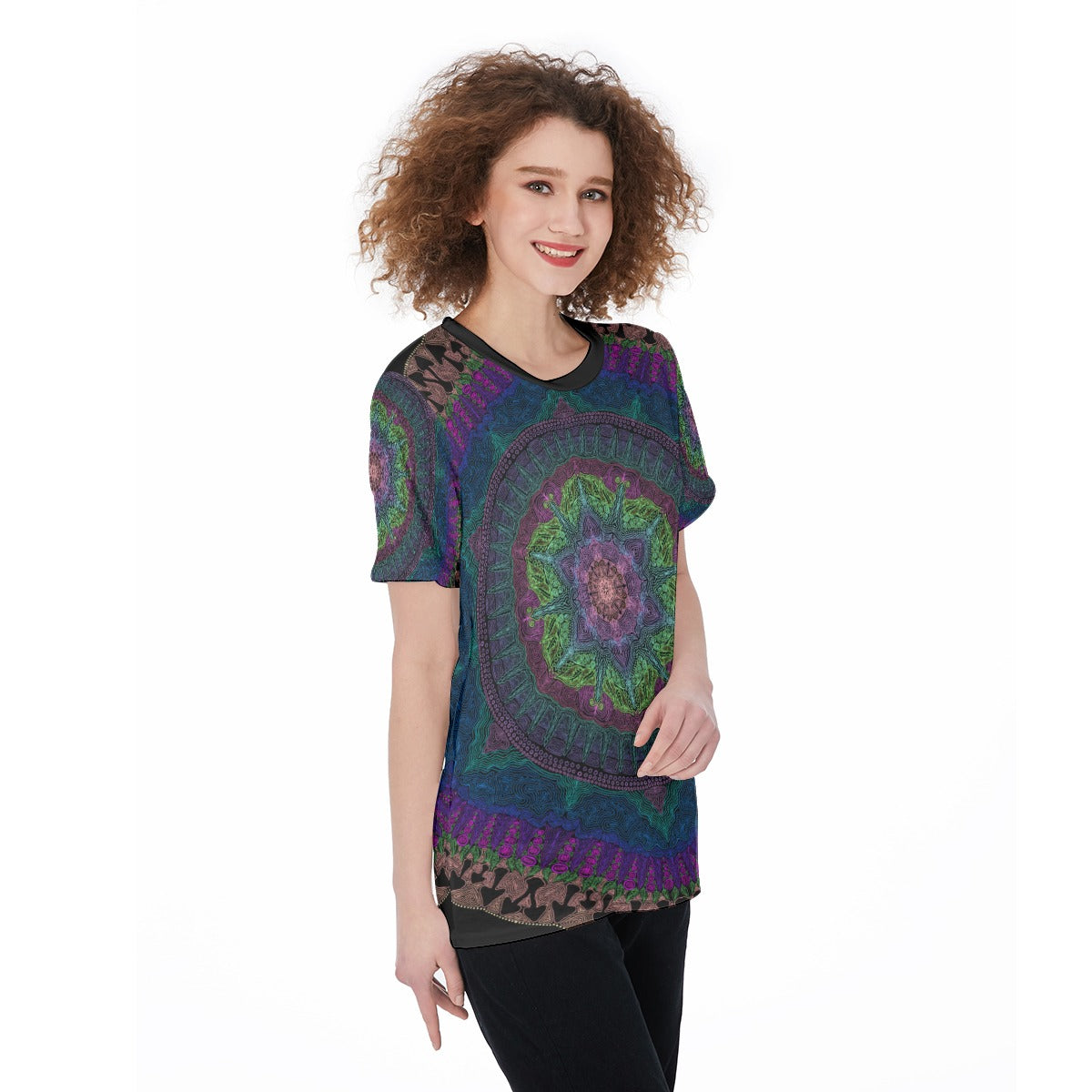 Mushroom Mandala O-Neck T-Shirt