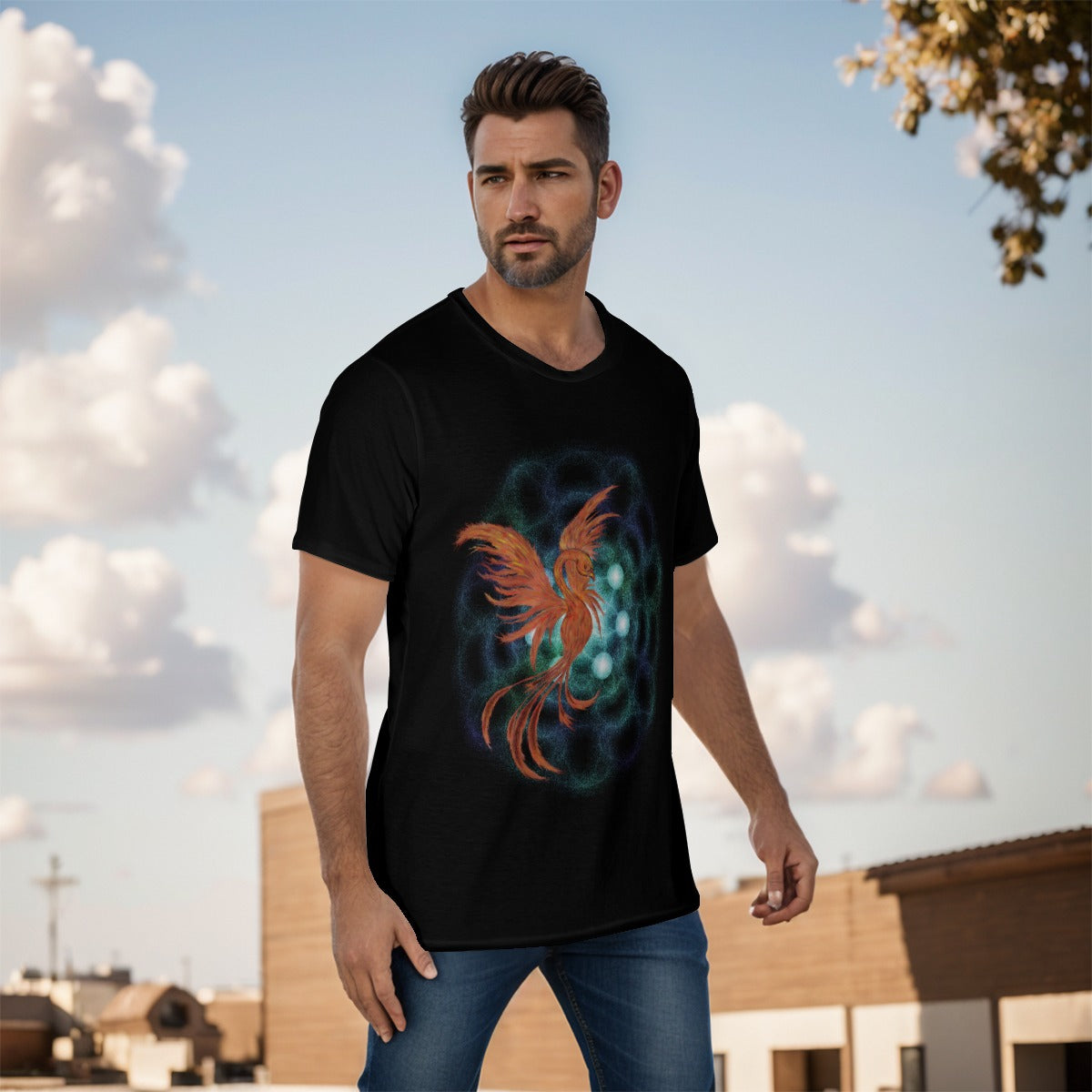 Phoenix Fire "b" O-Neck T-Shirt