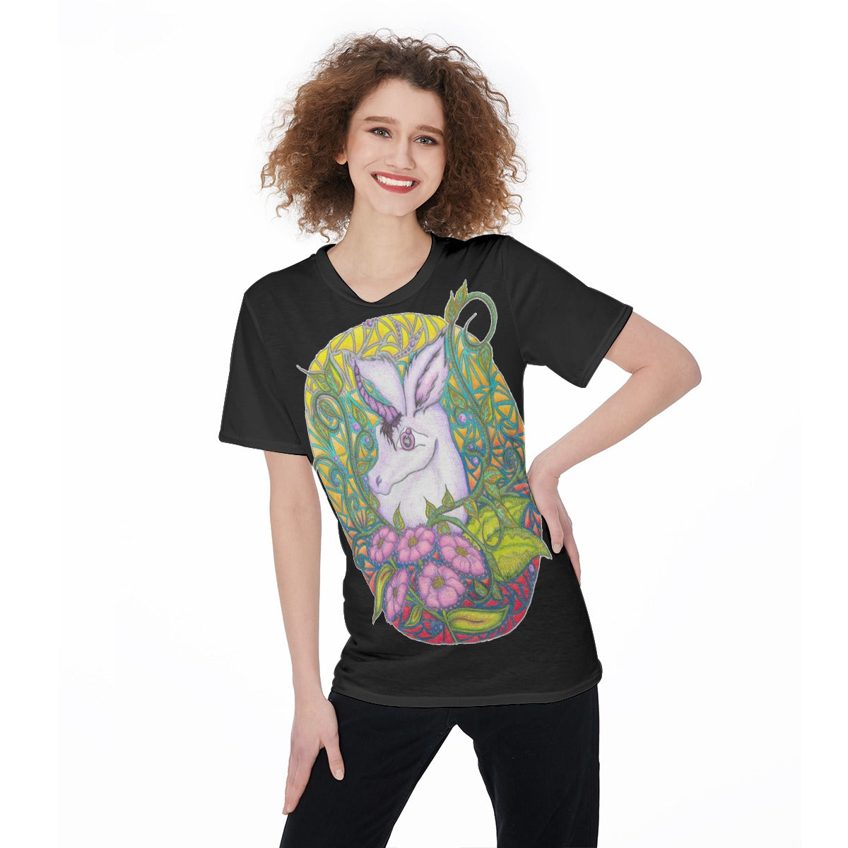 Unicorn "b" O-Neck T-Shirt