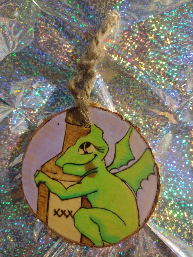 Drunk Dragon Ornament